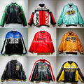 Racing Baseball Uniforms Toronto Raptors Embroidered PU Leather Sleeves Spliced ​​cotton Men's And Women's Motorcycle Jackets