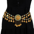 New cross-border fashion atmosphere Bohemian fashion retro exaggerated tassel waist chain headdress necklace direct sales