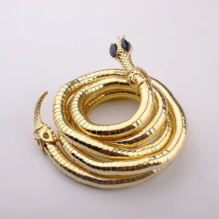 European And American Snake And Scorpion Beauty With Snake-Shaped Stylish, Spicy And Cool, Exaggerated Snake-Shaped Design, Adjustable Necklace With Halter