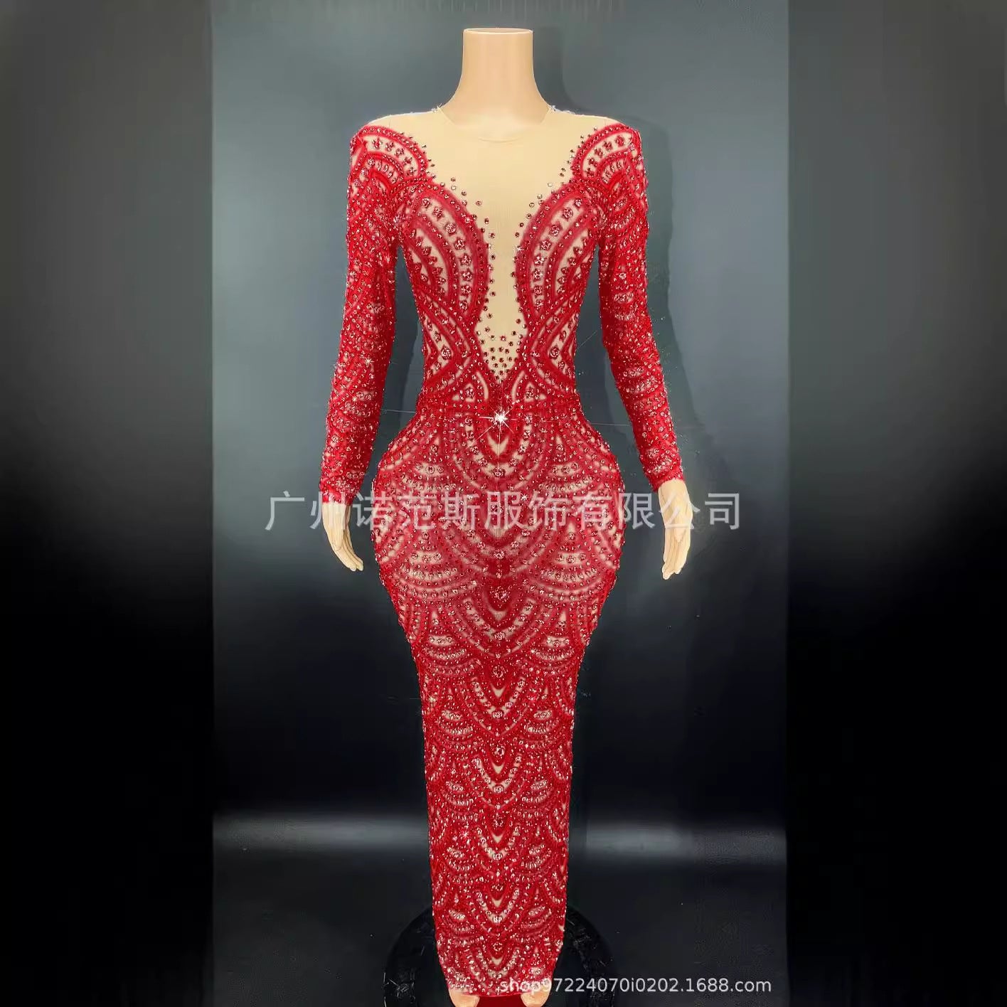 Dress Wedding Party Sparkling Crystal Evening Dress Elegant Dress Women Wedding Party