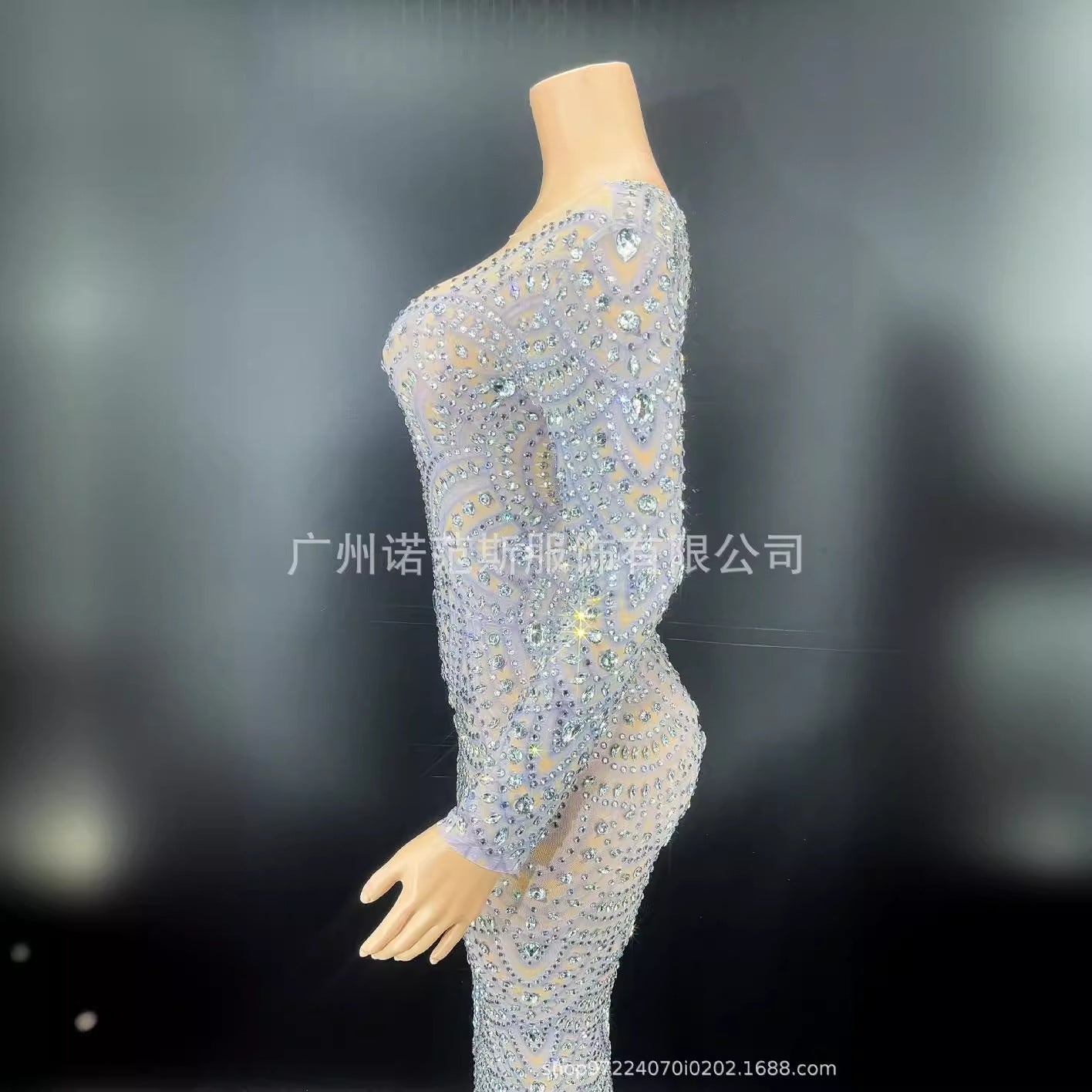 Dress Wedding Party Sparkling Crystal Evening Dress Elegant Dress Women Wedding Party