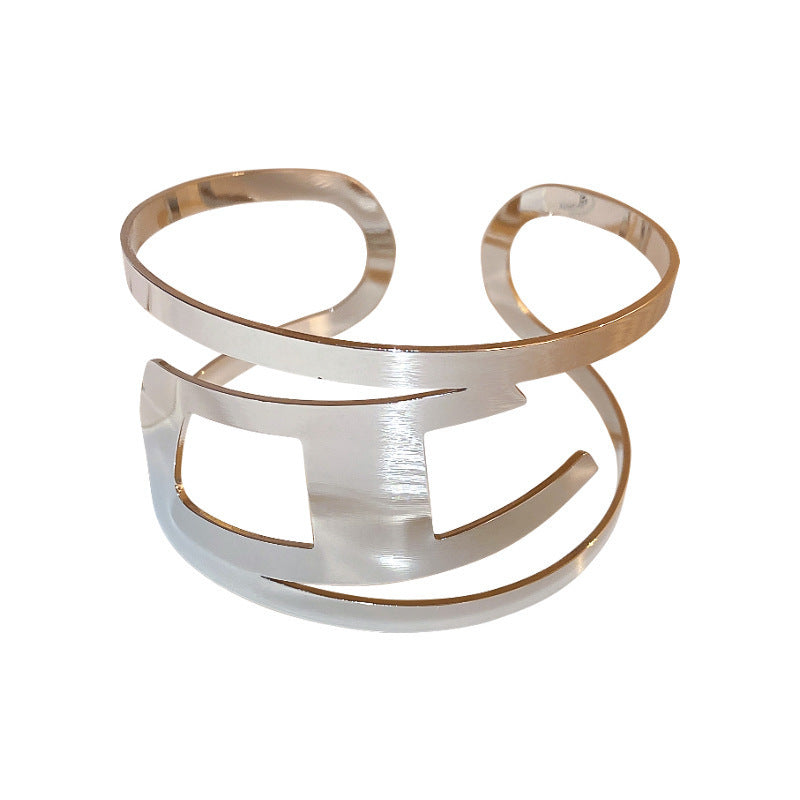 Cross-border European And American Open Arm Ring Bracelet Advanced Sense Niche Joker Bracelet Exaggerated Personality Fashion Jewelry Women Wholesale