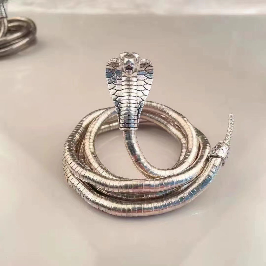 European And American Snake And Scorpion Beauty With Snake-Shaped Stylish, Spicy And Cool, Exaggerated Snake-Shaped Design, Adjustable Necklace With Halter