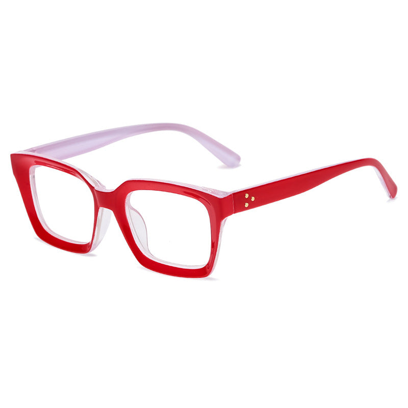 New Box Flat Glasses Full Frame Retro Flat Glasses Export Simple Frame Glasses
