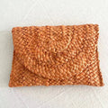 Fashionable Corn Husk Straw Bags Hand-woven Women Clutch Envelope Handbag Long Purse For Female Summer Beach Bag bolsa 2024