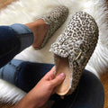Flat Heel Round Toe Canvas loafers .