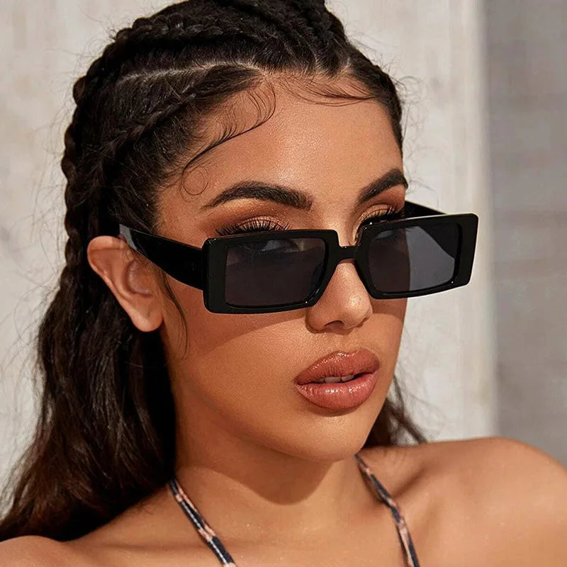 New Small Frame Rectangle Sunglasses Women's Fashion Jelly Color Sun Glasses Women Summer Travel Eyewear UV400 Oculos De Sol (Copy)