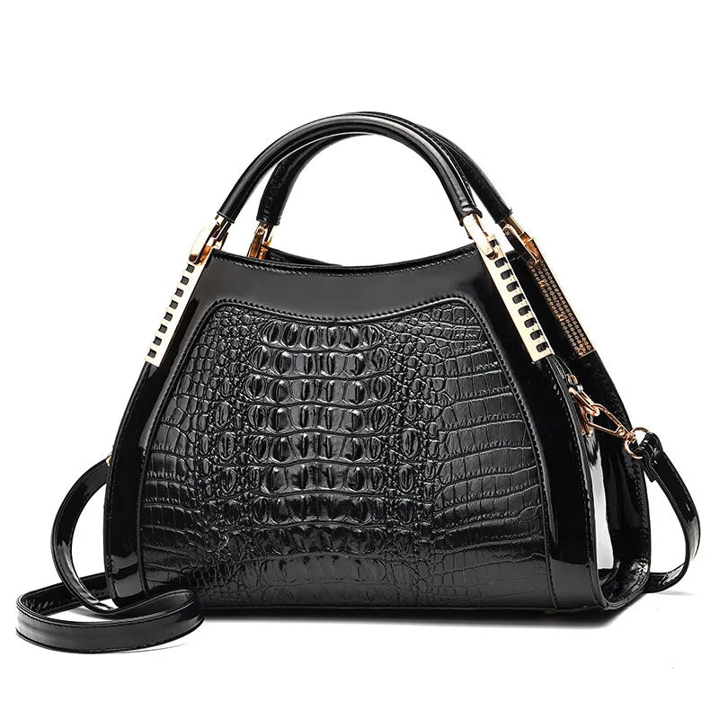 Crocodile Pattern Classic Retro Shoulder Bag Fashionable New Women's Handbag Large Capacity Crossbody Bag Trendy Simple Tote Bag Rumanglobalcraft