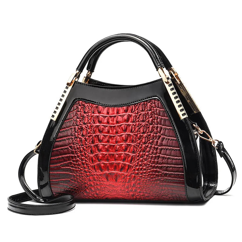 Crocodile Pattern Classic Retro Shoulder Bag Fashionable New Women's Handbag Large Capacity Crossbody Bag Trendy Simple Tote Bag Rumanglobalcraft