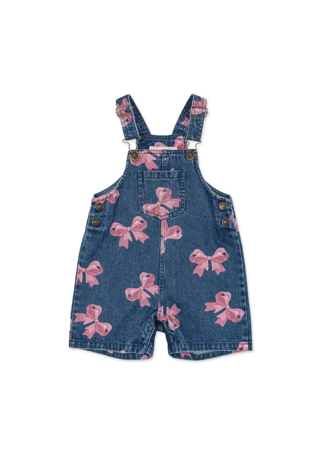 Girls Dress 2026 Summer Kids Tee and Shorts Set Heart printed Lace T Shirt Denim Overalls Children Princess Dresses Clothing