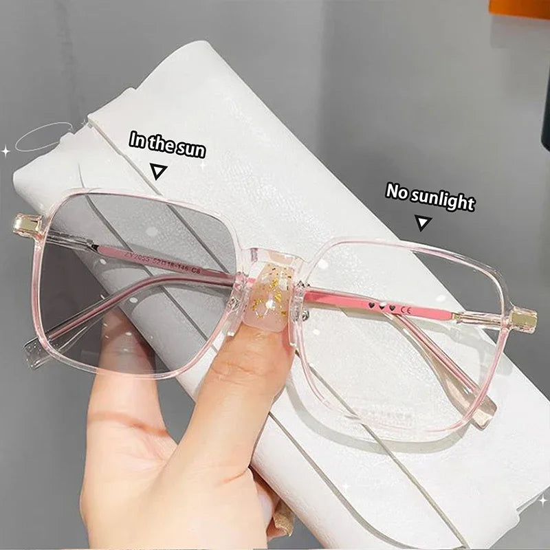 Photochromic Anti Radiation Glasses Metal Eyeglass For Woman Men (Copy)