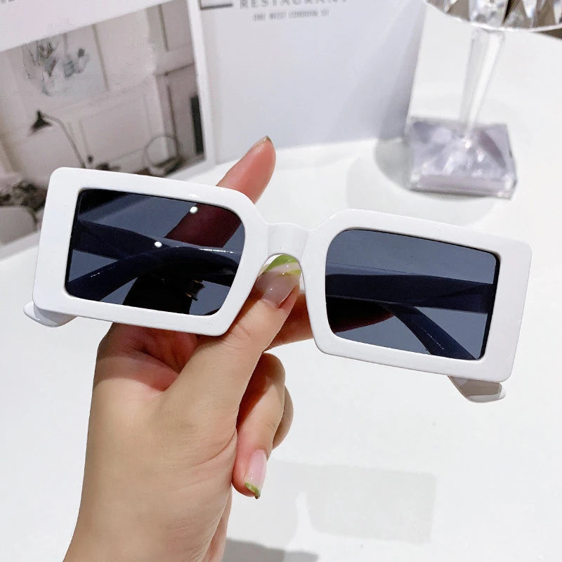 New Small Frame Rectangle Sunglasses Women's Fashion Jelly Color Sun Glasses Women Summer Travel Eyewear UV400 Oculos De Sol (Copy)