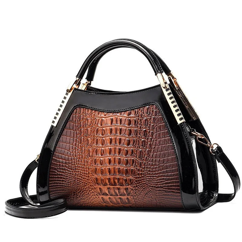 Patent Leather Shoulder Crossbody Hand Bags for Women Brand Luxury Handbags Women Bags Designer Hobos Two Layers Sac Handbags Rumanglobalcraft