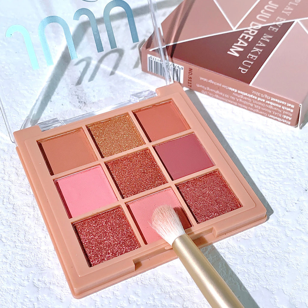 Warm Winter Brown Shadow Nine Colors Eyeshadow Earth Tone Autumn and Winter Low Saturation Orange Brown Palette Milk Tea