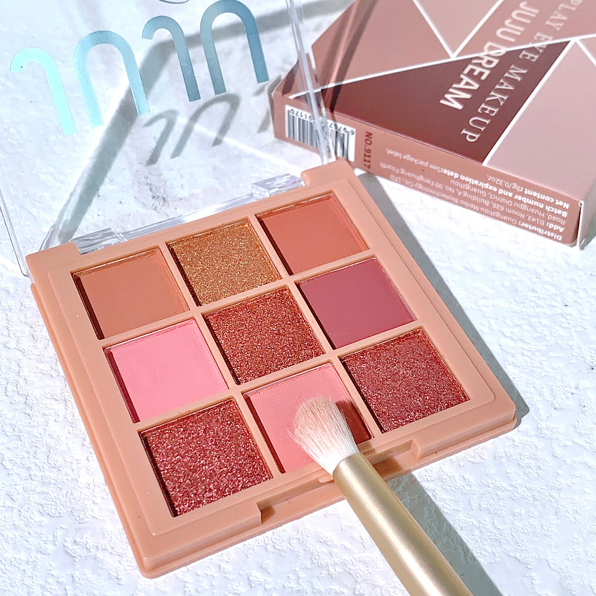 Warm Winter Brown Shadow Nine Colors Eyeshadow Earth Tone Autumn and Winter Low Saturation Orange Brown Palette Milk Tea