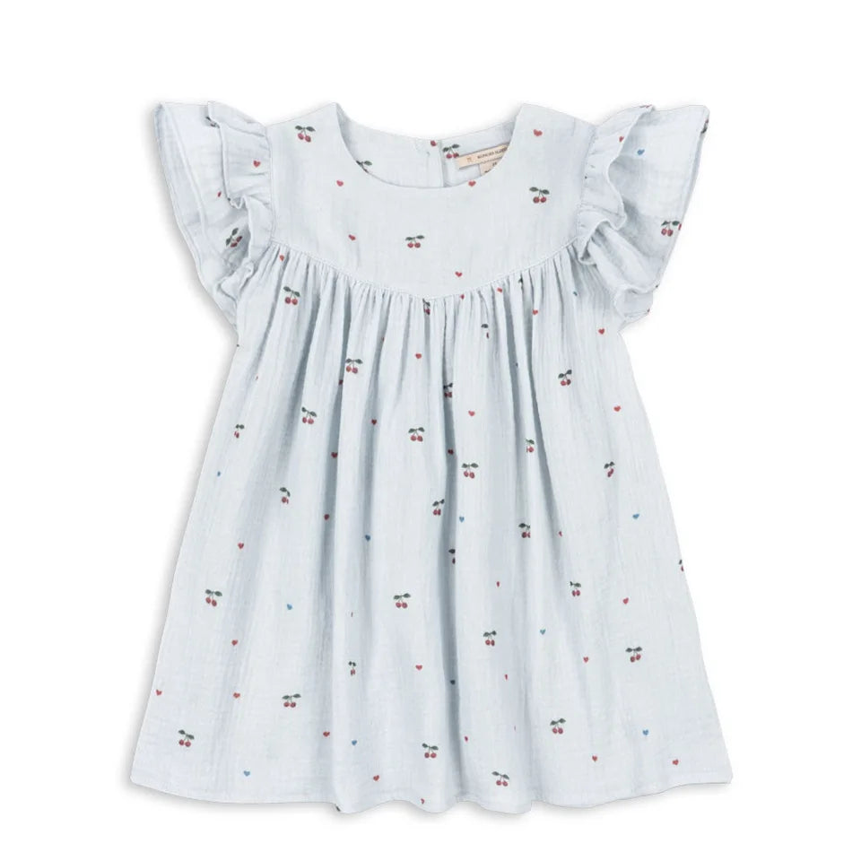 Girls Dress 2026 Summer Kids Tee and Shorts Set Heart printed Lace T Shirt Denim Overalls Children Princess Dresses Clothing
