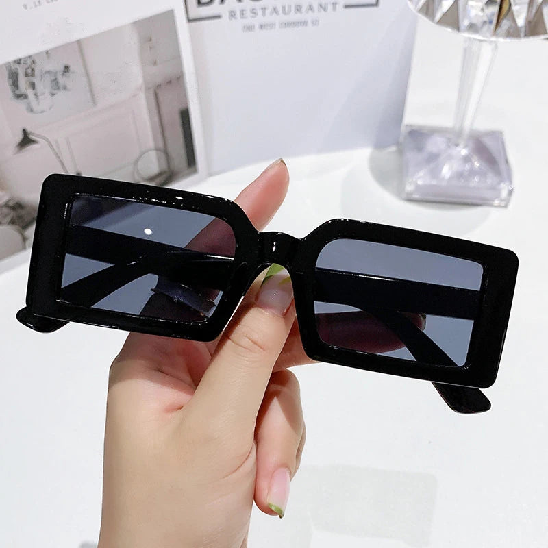 New Small Frame Rectangle Sunglasses Women's Fashion Jelly Color Sun Glasses Women Summer Travel Eyewear UV400 Oculos De Sol (Copy)