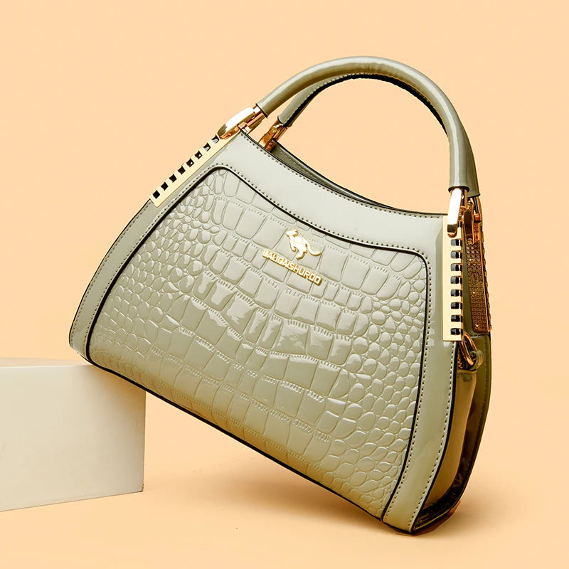 High Quality Patent Leather Three Layers Women Shoulder Bags Luxury Designer Messenger Casual Tote Bag Large Capacity Hand bags Rumanglobalcraft