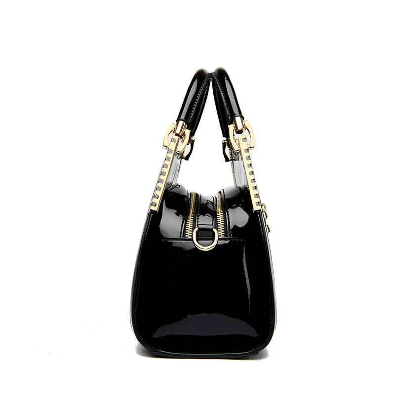 High Quality Patent Leather Three Layers Women Shoulder Bags Luxury Designer Messenger Casual Tote Bag Large Capacity Hand bags Rumanglobalcraft