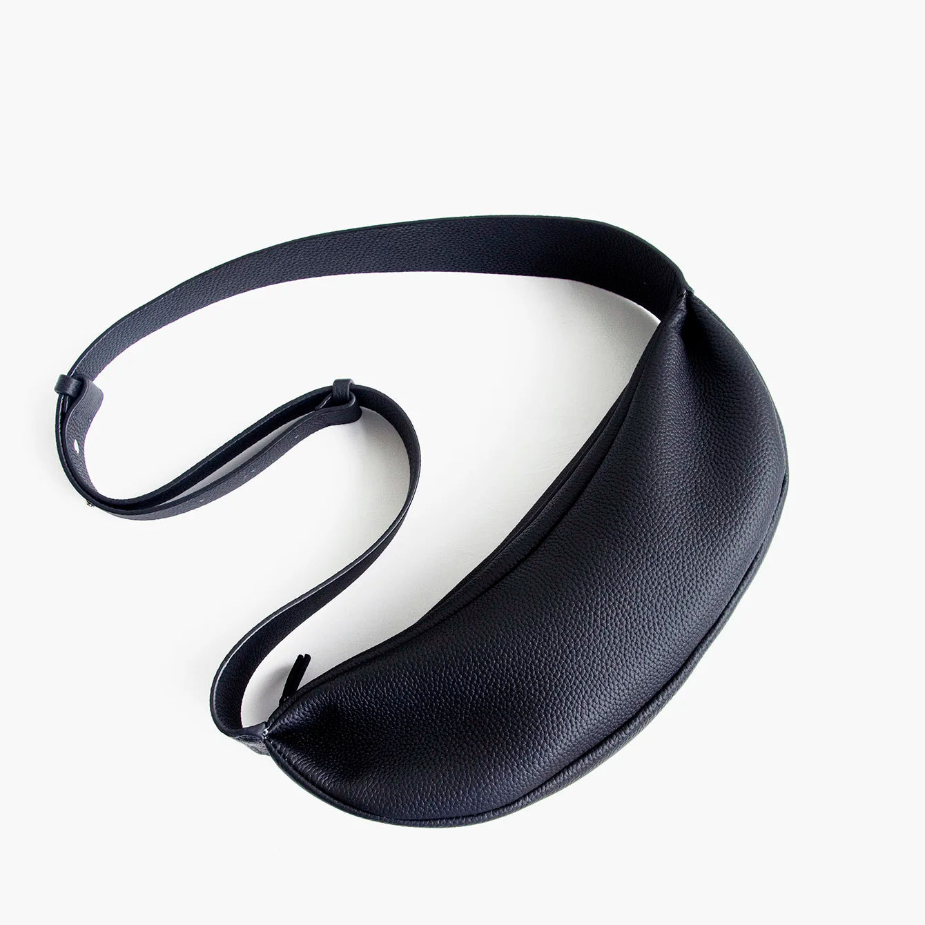 Donna-in Genuine Leather Shoulder Cross-body Bag Women Men Classic Casual Black Hobos Chest Bag Comfortable Wide Shoulder Strap