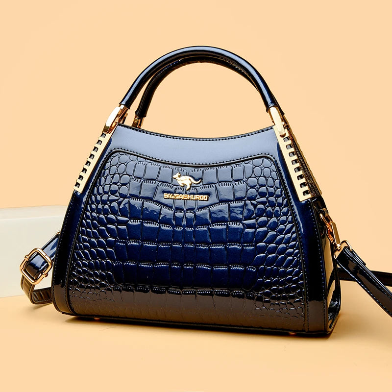 High Quality Patent Leather Three Layers Women Shoulder Bags Luxury Designer Messenger Casual Tote Bag Large Capacity Hand bags Rumanglobalcraft