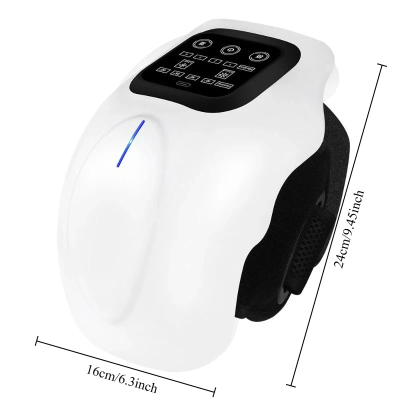 Knee Massager Cordless Heated Knee Massager with 3 Vibration Modes LED Screen & Adjustable Straps Massage with Heat for Relief