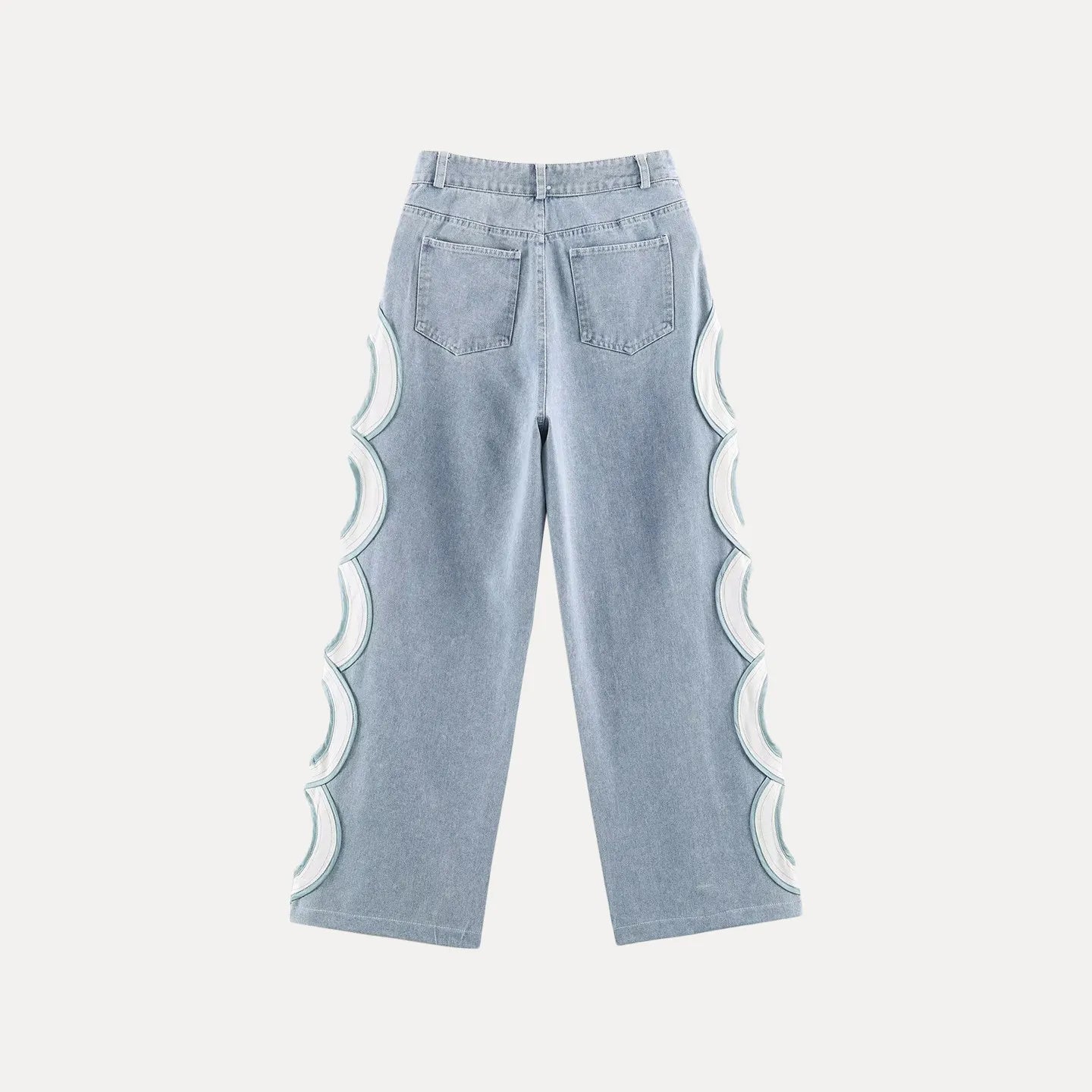 Women's Fashion High Waist Straight Leg Jeans Hollow out Design Summer 2026 Denim Pants Trendy Ladies Premium Standard Fit