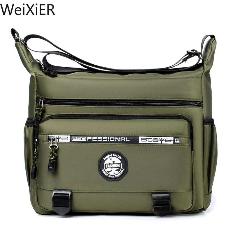Multi-layer Pocket Design Oxford Shoulder Bag Large Capacity Men's Casual Fashion Single Shoulder Crossbody Luxury Messenger Bag
