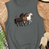 EQUESTRIAN with three horses Women's casual vest (Copy)
