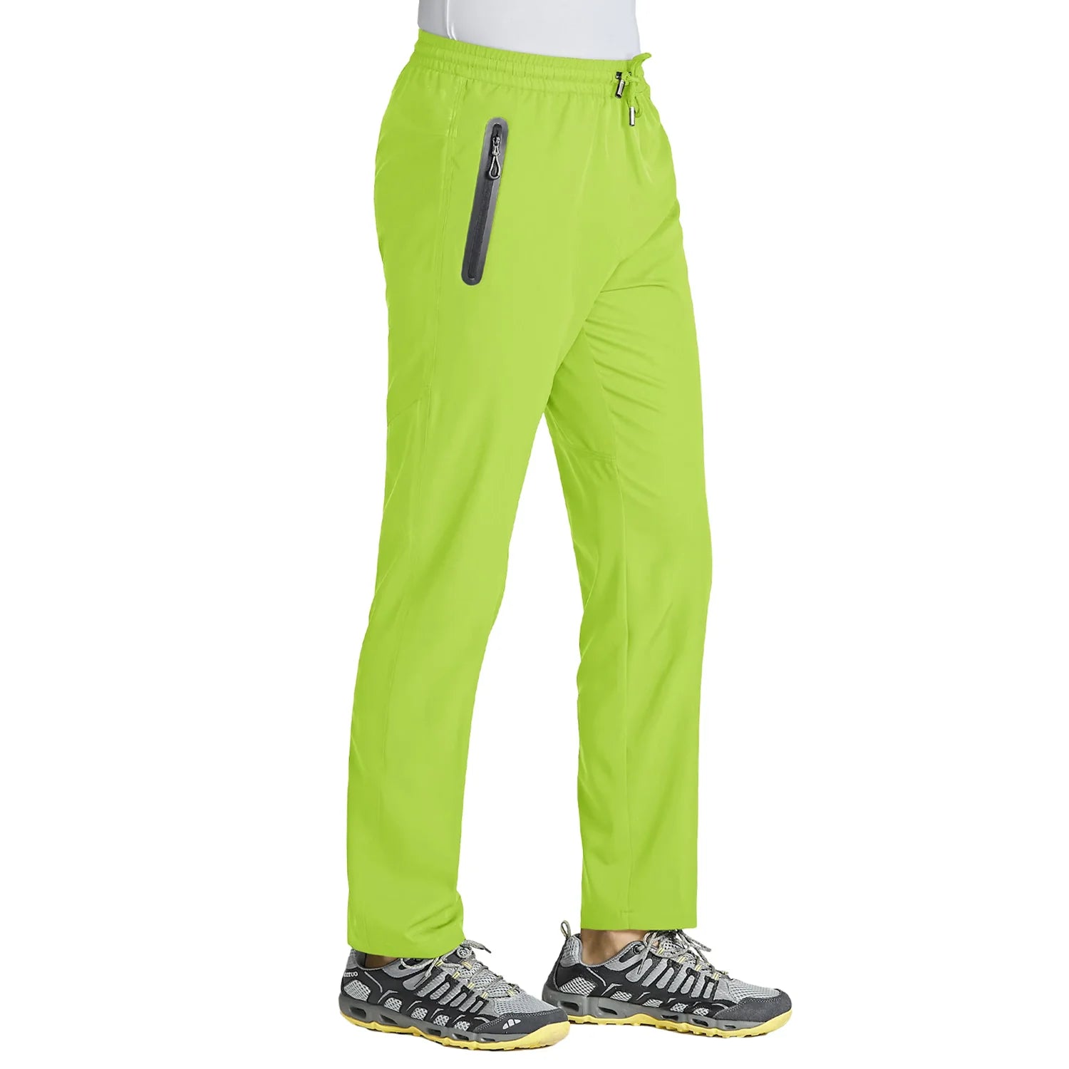 TACVASEN Outdoor Pants Men Quick Dry Straight Running Hiking Pants Elastic Lightweight Yoga Fitness Exercise Sweatpants Joggers
