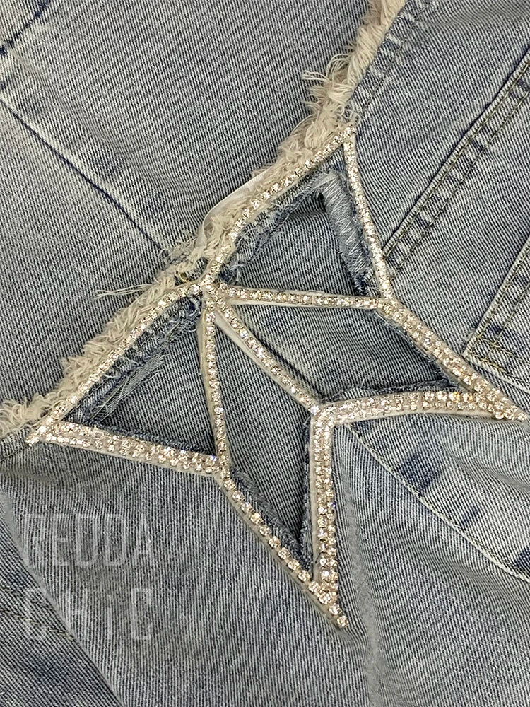 ReddaChic Star Hollow Low Waist Jeans Tall Girl ICON Glitter Diamond Loose Fit Wide Denim Leg Pants New In Hot Women Streetwear Rumanglobalcraft