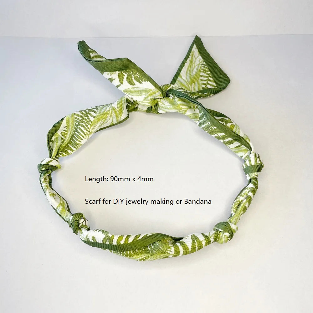 Trendy Boho Bandana Scarf Necklace for Women – Fashion Fruit Flower Sun Heart Charm Pendant Neck Wrap Jewelry