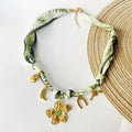 Trendy Boho Bandana Scarf Necklace for Women – Fashion Fruit Flower Sun Heart Charm Pendant Neck Wrap Jewelry