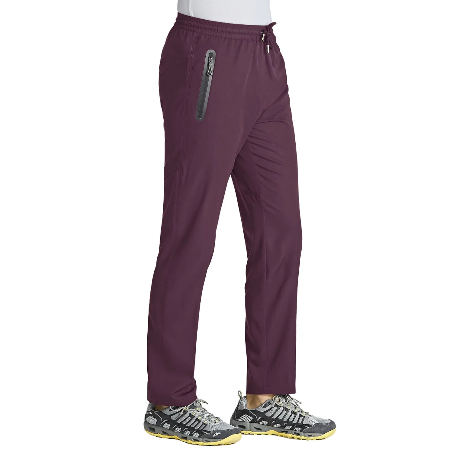 TACVASEN Outdoor Pants Men Quick Dry Straight Running Hiking Pants Elastic Lightweight Yoga Fitness Exercise Sweatpants Joggers