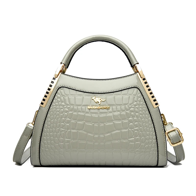 High Quality Patent Leather Three Layers Women Shoulder Bags Luxury Designer Messenger Casual Tote Bag Large Capacity Hand bags Rumanglobalcraft