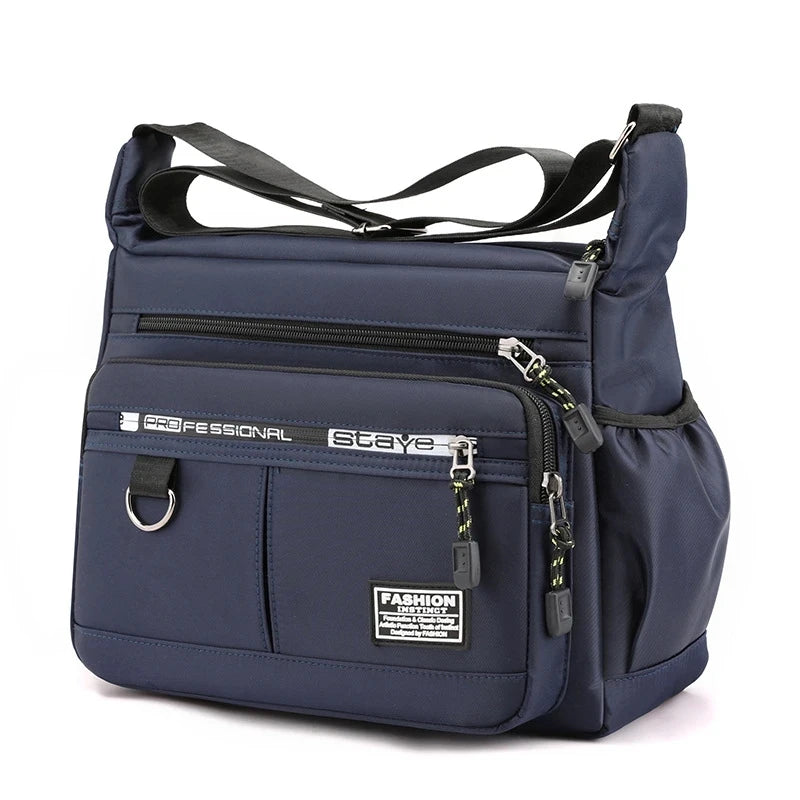 Multi-layer Pocket Design Oxford Shoulder Bag Large Capacity Men's Casual Fashion Single Shoulder Crossbody Luxury Messenger Bag