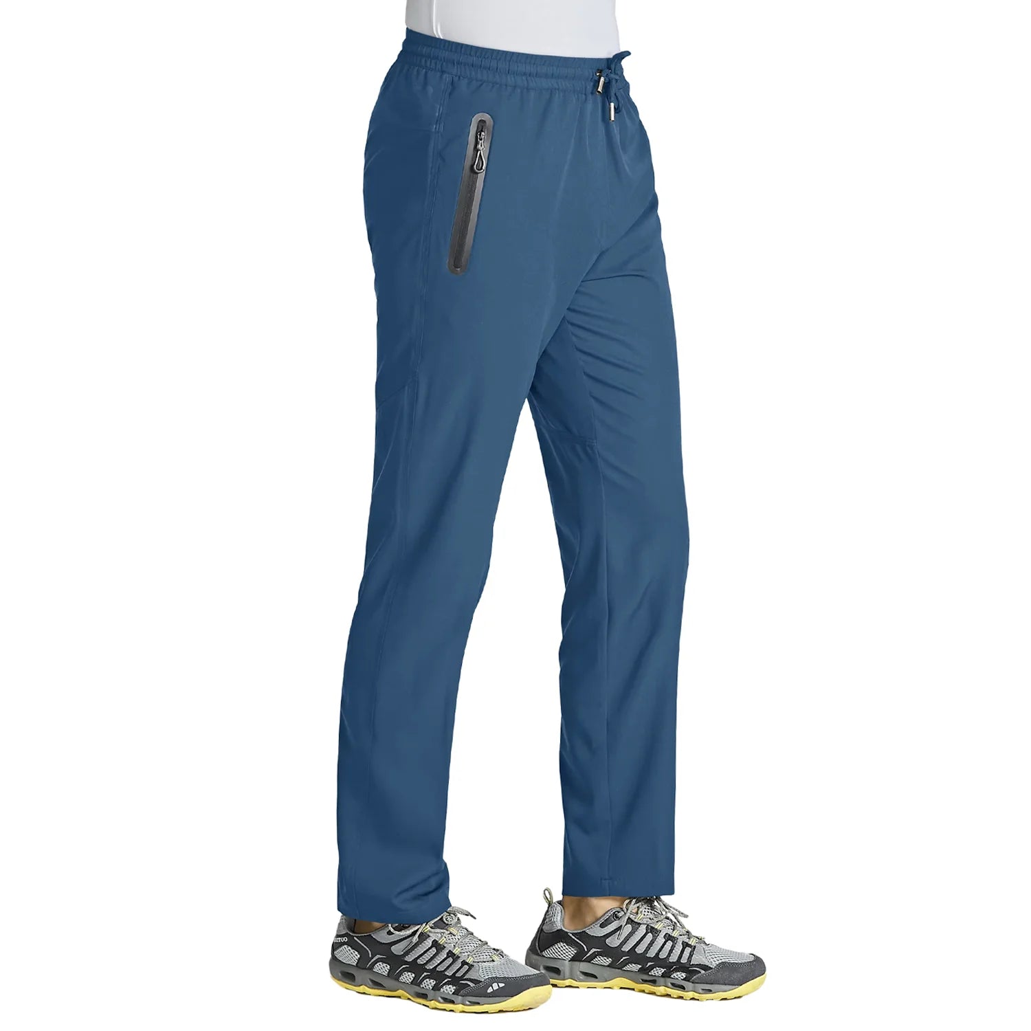 TACVASEN Outdoor Pants Men Quick Dry Straight Running Hiking Pants Elastic Lightweight Yoga Fitness Exercise Sweatpants Joggers