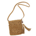 Casual Beach Straw Shoulder Bag Women Crossbody Bag All-match Handbag Square Shape Tassel Hollow Rattan Bag Fashion High Quality