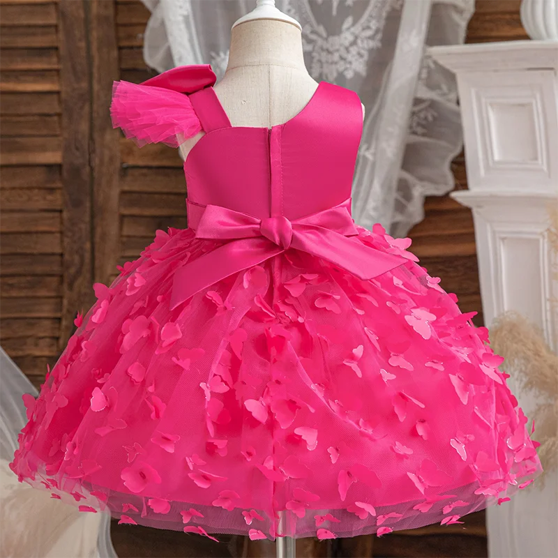 Girl Birthday Princess Dress Kid Clothes Mickey Minnie Mouse Party Outfits Evening Party Tulle Dress Wedding Wear Bowknot Dress