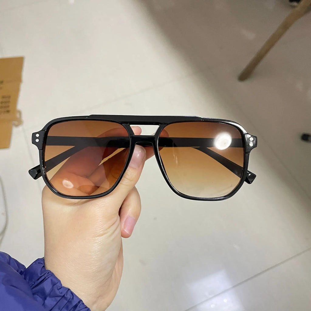 Vintage Men Women Big Sunglasses Men Square Shades Brand Designer Unisex Sun Glasses Black Lense Male Female Sunglasses UV400 Fashion Glasses 1 Store
