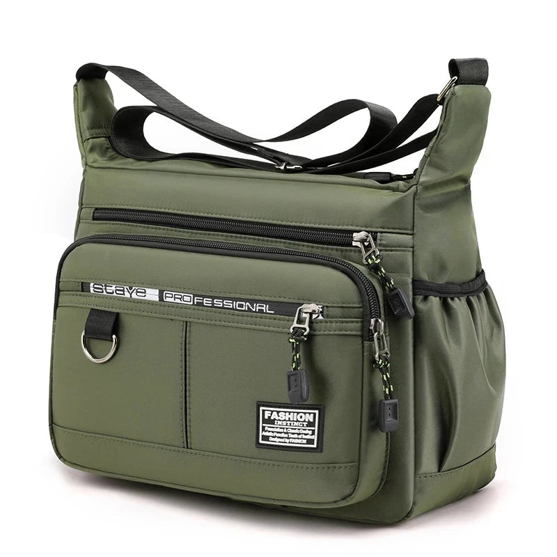 Multi-layer Pocket Design Oxford Shoulder Bag Large Capacity Men's Casual Fashion Single Shoulder Crossbody Luxury Messenger Bag