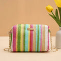 Rattan Knitting Women Straw Bag Beach Summer Chain Small Purse and Handbag Female Shoulder Crossbody Bags Travel Design Flap Bag
