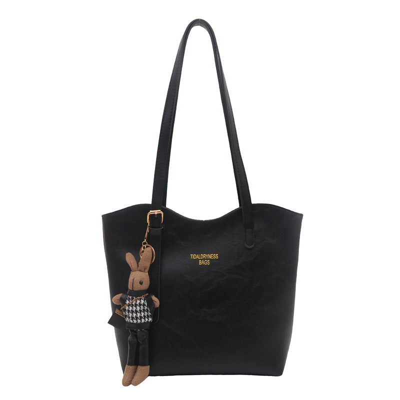 Retro Large Capacity PU Tote Bag for Women