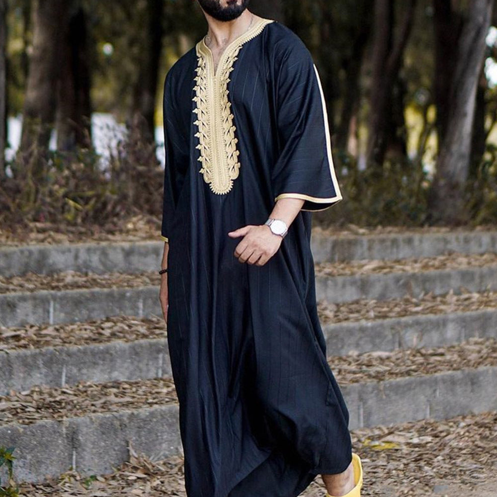 Men’s Black Long Muslim Robe Rumanglobalcraft