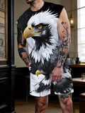 Men's Basic Ribbed Tank Top and Shorts Set Stretchy Polyester Casual Two Piece Set US Size Rumanglobalcraft