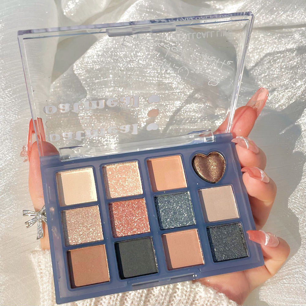12-Color Matte and Shiny Eyeshadow Palette