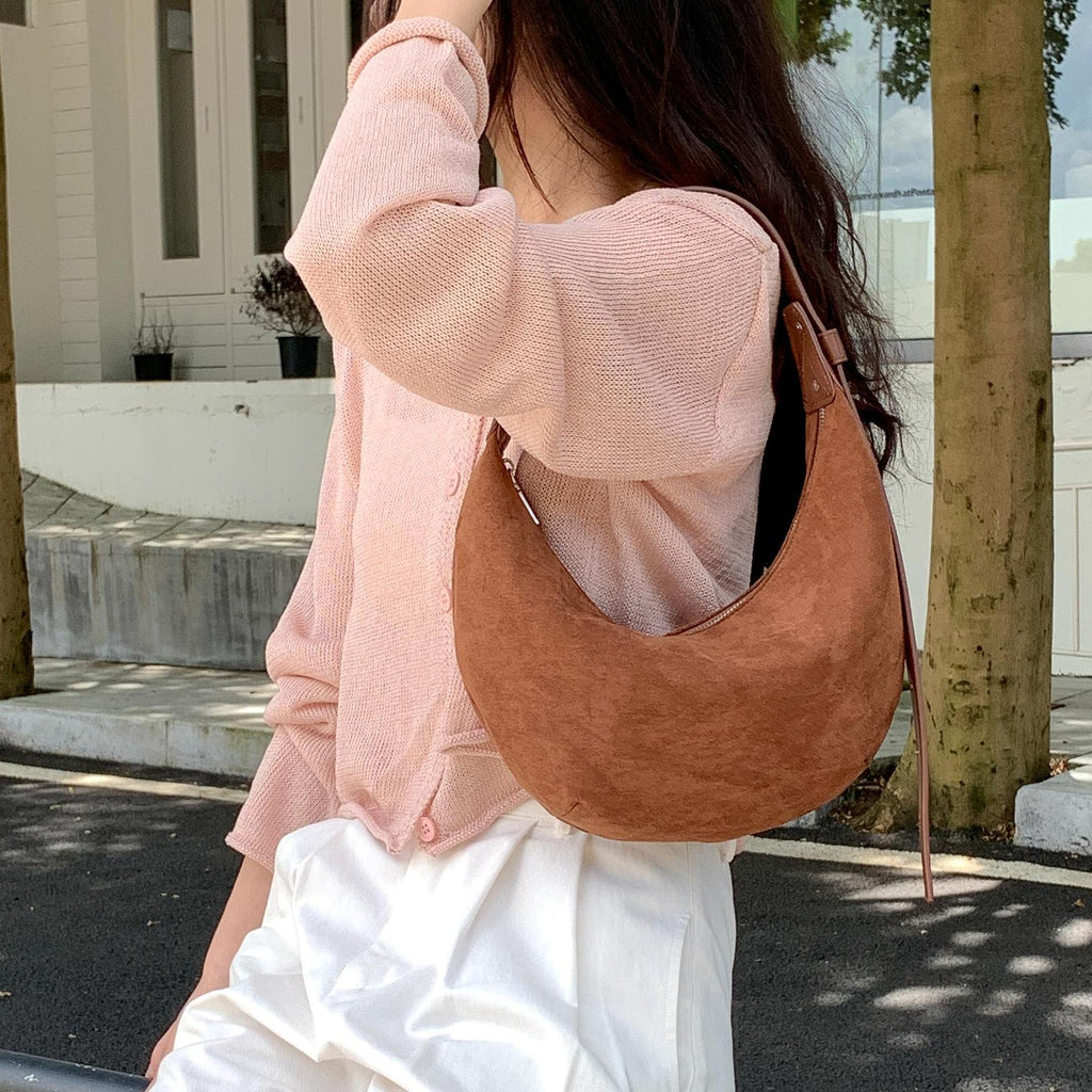 Retro Underarm Suede Bag Niche Trendy Handbag