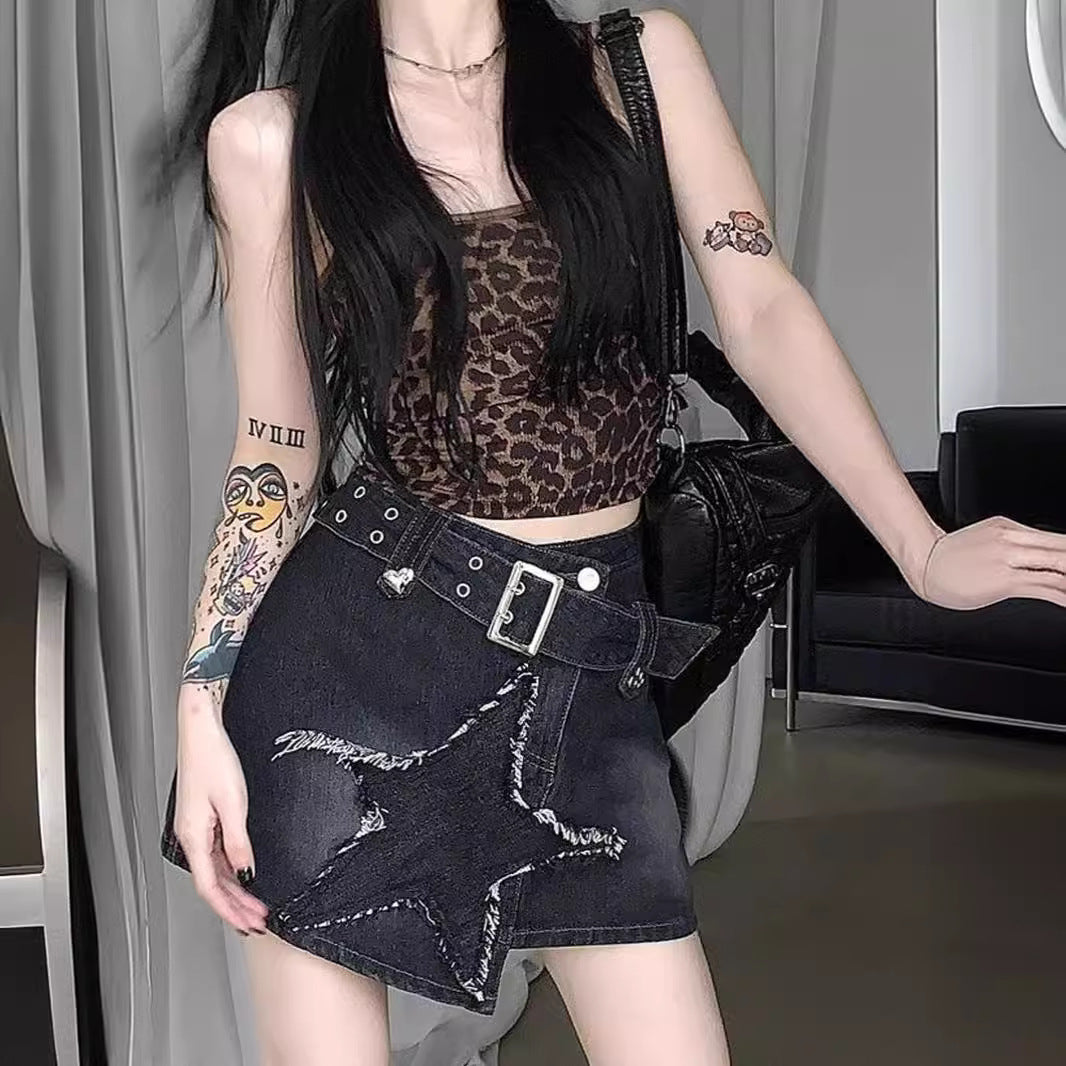 Women's Denim A-Line Skirt