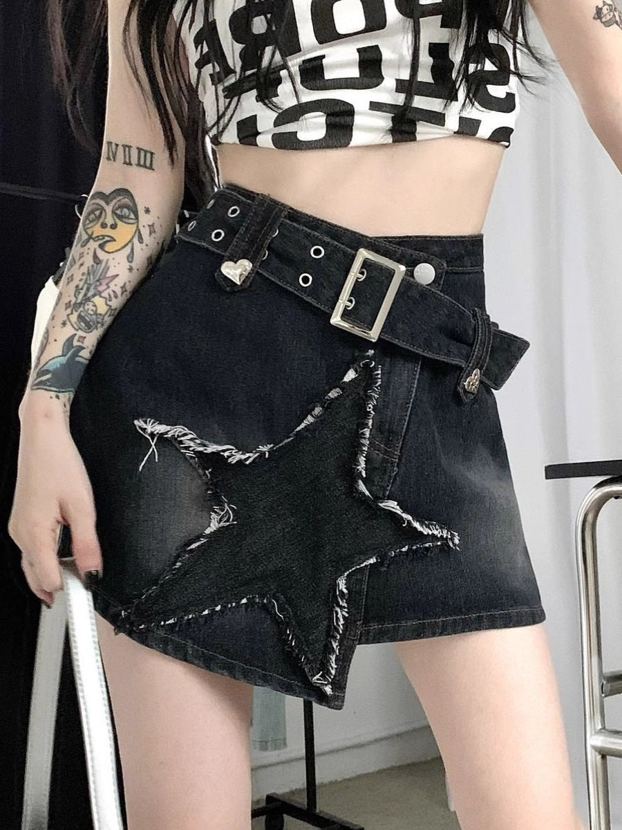 Women's Denim A-Line Skirt