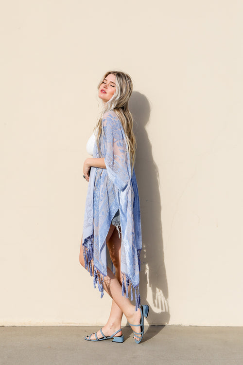 Velvet Mesh Tapestry Kimono Rumanglobalcraft